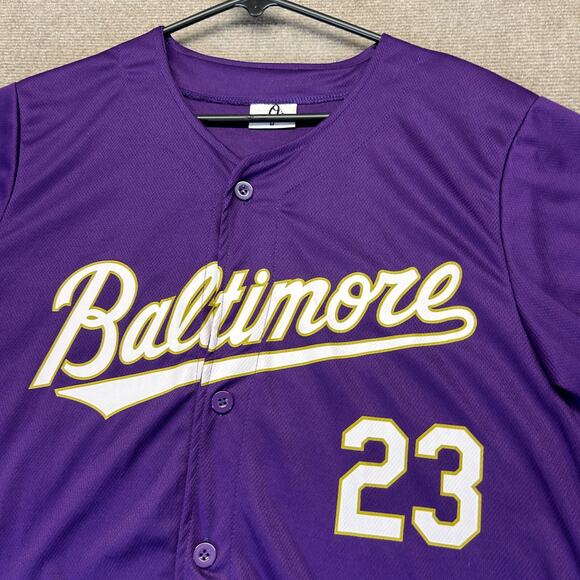 Baltimore Orioles SGA Jersey Adult Medium Ravens Purple #23 Button Front - Picture 2 of 9